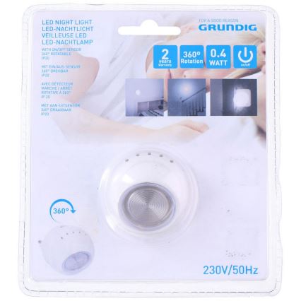 Grundig 70 – LED fatning natlampe med sensor 1xLED/0,4W/230V