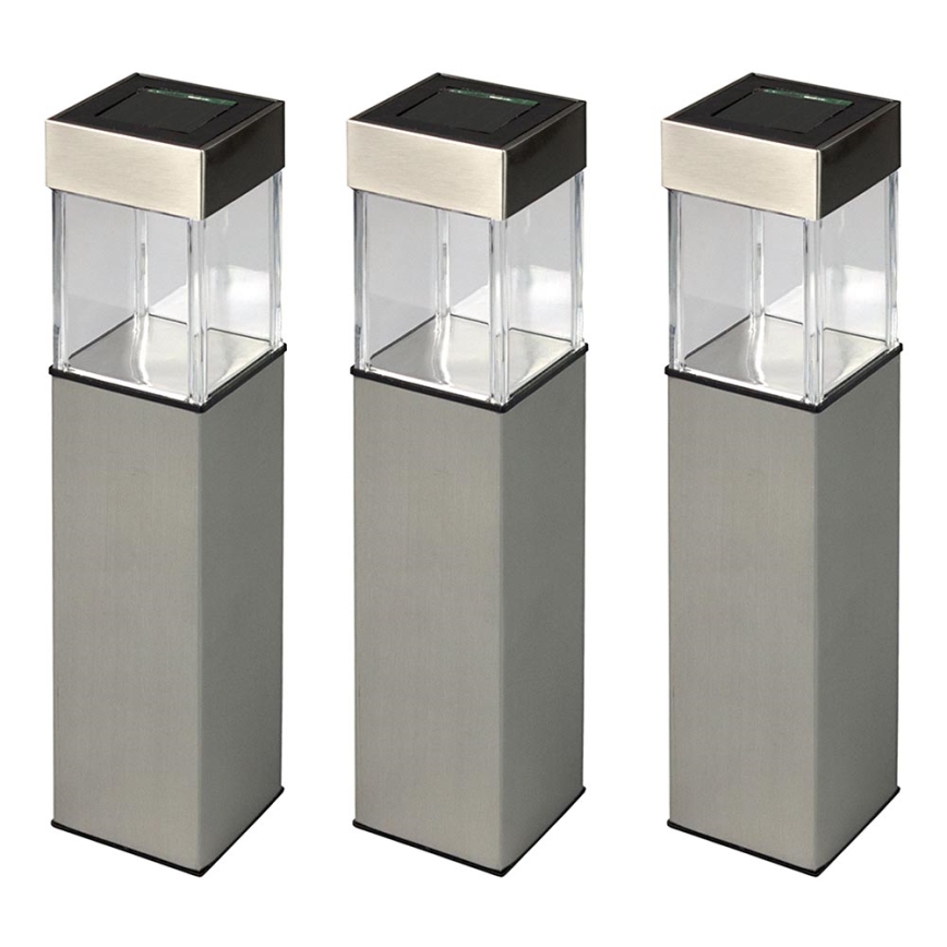 Grundig 90048 - SÆT 3x Solcellelampe LED/5,5x28cm 1xAAA 600 mAh