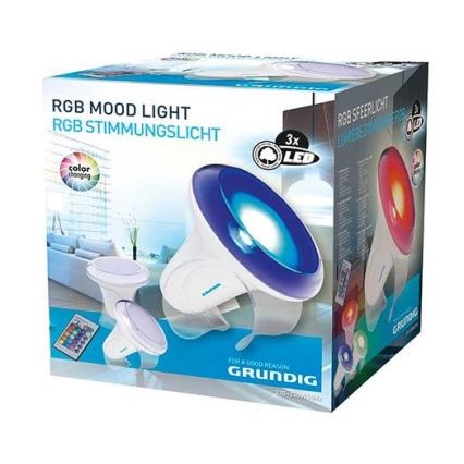 Grundig - LED bordlampe dæmpbar RGB-farver LED/1W/230V + fjernbetjening