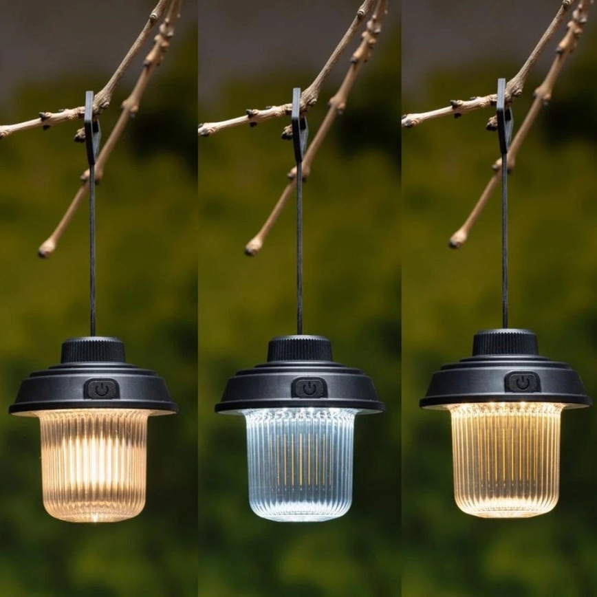 Grundig - LED campinglygte LED/3xAA 3000/4500/6000K IP44 sort