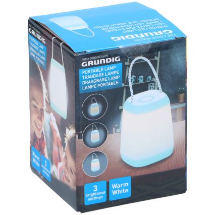 Grundig - LED lampe bærbar dæmpbar LED/3xAA