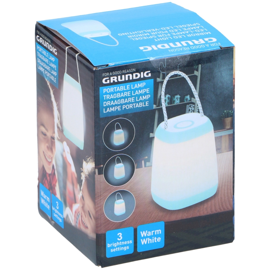 Grundig - LED lampe bærbar dæmpbar LED/3xAA