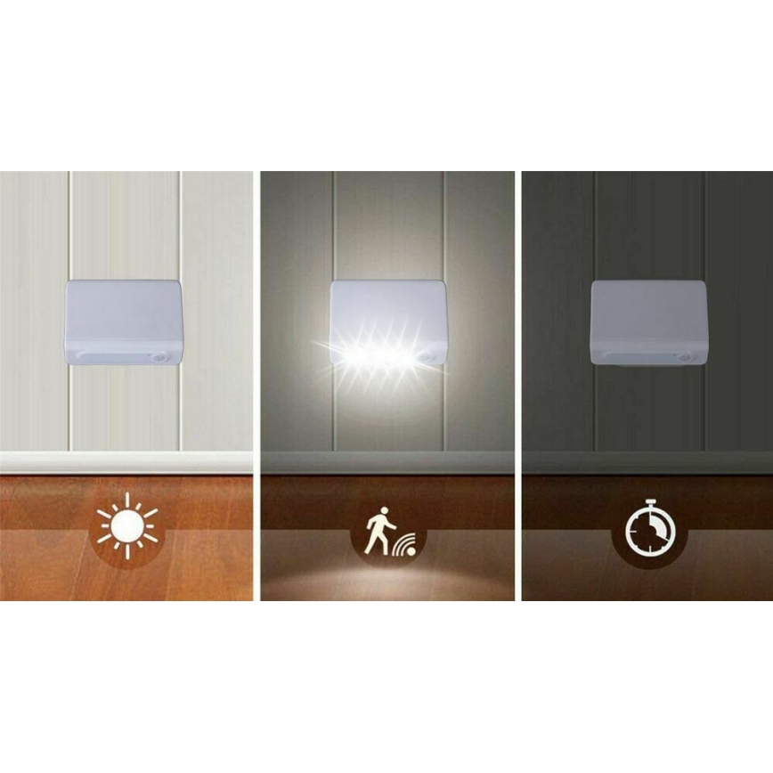 Grundig - LED natlampe med sensor LED/3xAAA