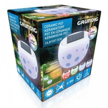 Grundig - LED RGB Solcellelampe LED/0,06W/1,2V 600 mAh