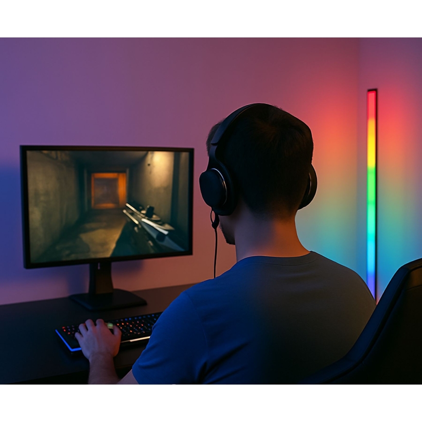 Grundig - LED RGBW dæmpbar gulvlampe LED/6W/230V + fjernbetjening