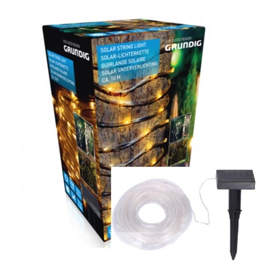 Grundig - LED solarlyskæde 10m LED/1,2V 600mAh