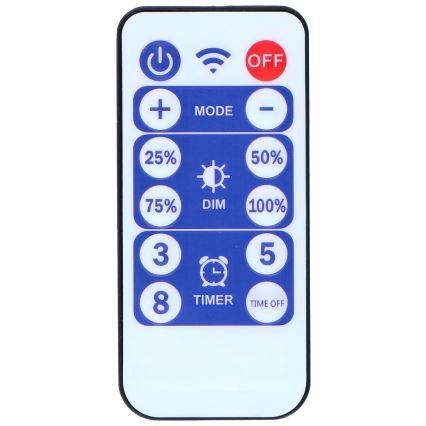 Grundig - LED dæmpbar solcellekæde 50xLED/8 funktioner 9,35 m IP44 varm hvid 600 mAh + fjernbetjening