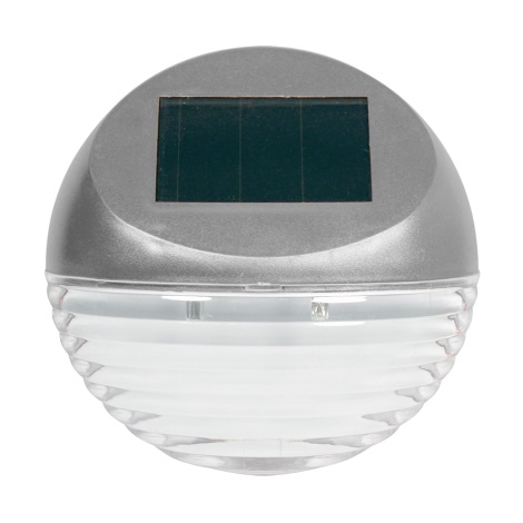 Grundig - LED solcelle væglampe 2xLED/1xAA sølv