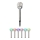 Grundig - LED solcellelampe 1xLED/1,2V 600 mAh flerfarvet