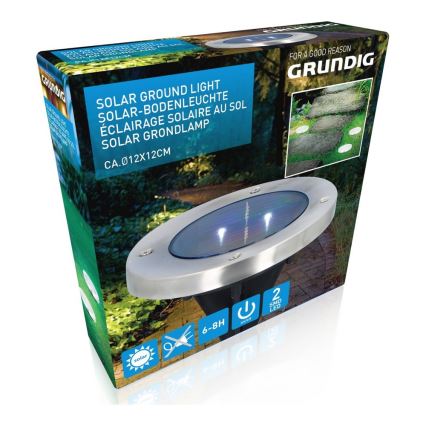 Grundig - LED solcellelampe 2xLED/1,2V 600 mAh