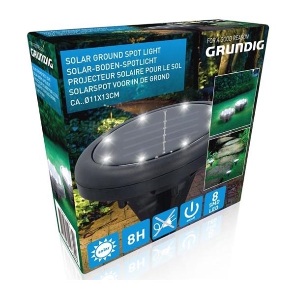 Grundig - LED solcellelampe 8xLED/1xAA 600 mAh