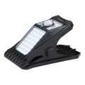 Grundig - LED solcellelampe med bevægelsessensor og skumringssensor CLIP-ON LED/9W/3,7V 1500 mAh IP44