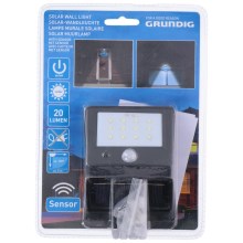 Grundig - LED solcellelampe med sensor 1xLED/0,25W/1xAA