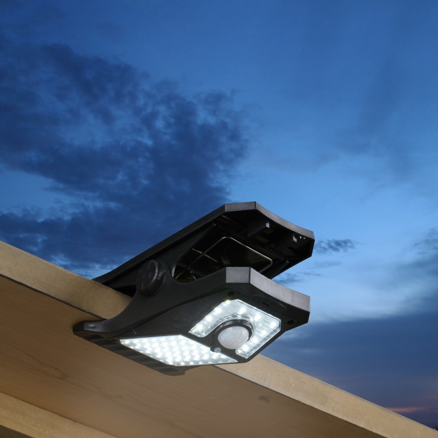 Grundig - LED solcellelampe med sensor CLIP-ON LED/9W/3,7V IP44