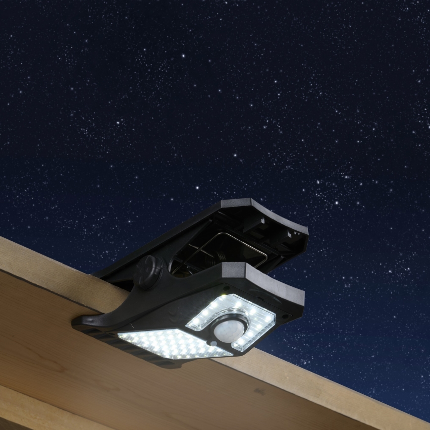 Grundig - LED solcellelampe med sensor CLIP-ON LED/9W/3,7V IP44