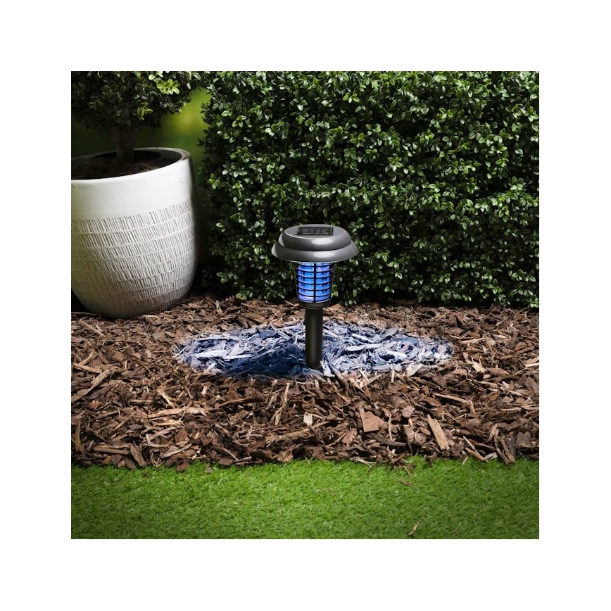 Grundig - LED-solcellelampe og insektfanger med UV-LED, 1xAA, 600 mAh, IPX4