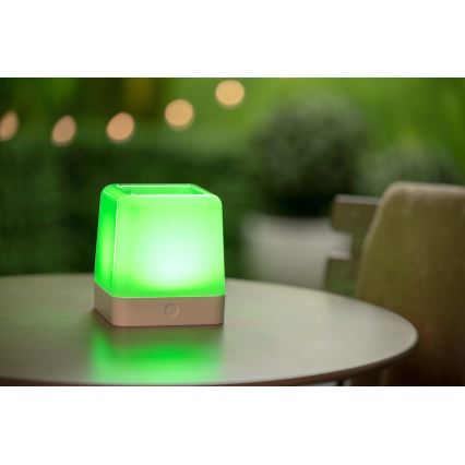 Grundig - LED solcellelampe RGB-farver LED/3,7V