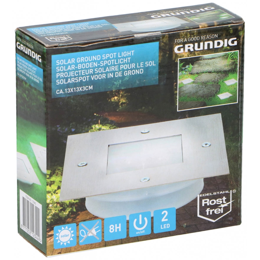Grundig - LED Soldrevet indbygningslampe 2xLED/1,2V 600mAh IP44