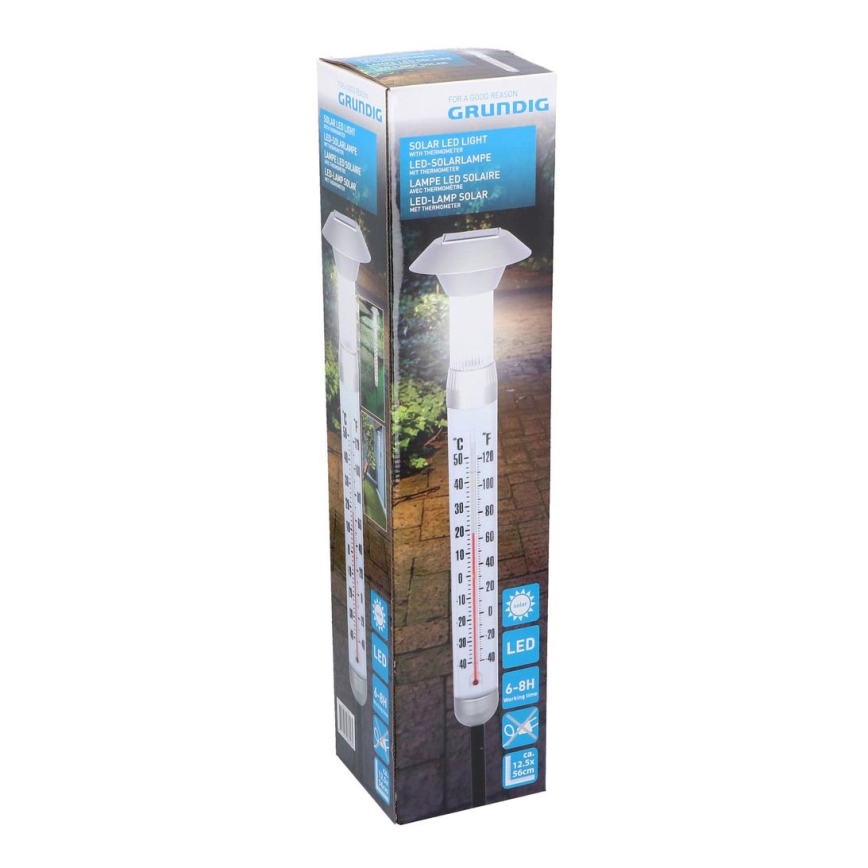 Grundig - LED Soldrevet termometer 1xAAA 600 mAh IP44