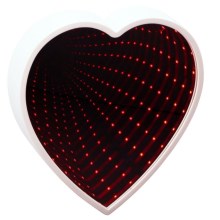 Grundig - LED spejl HEART LED/3xAA
