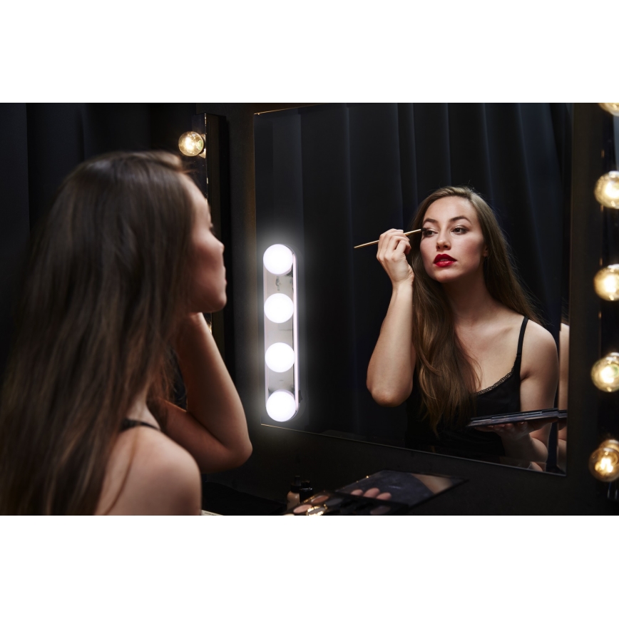 Grundig - LED spejllampe 4xLED/4xAA