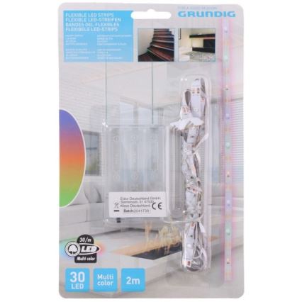Grundig - LED strip 2 m LED/3xAA flerfarvet