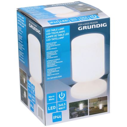Grundig - LED udendørs bordlampe 3xLED/0,5W/3xAA-LR6 IP44