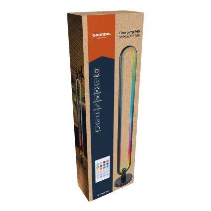 Grundig - RGB-dæmpbar LED-gulvlampe LED/8W/5V + fjernbetjening