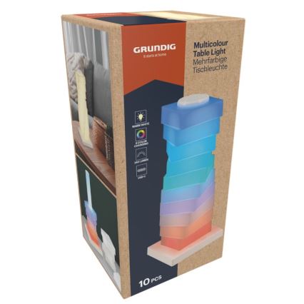 Grundig - RGB LED berøringsbetjent bordlampe LED/4W/5V