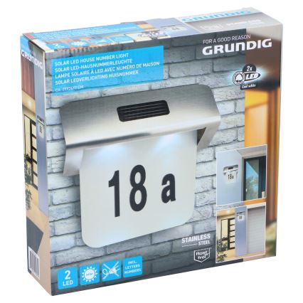 Grundig - Soldrevet LED husnummer 1,2V