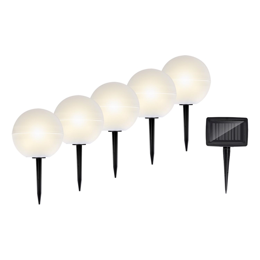 Grundig - SÆT 5x LED m. RGBW-farver  Solcellelampe LED/3,2V IP44