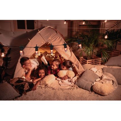 Grundig - Udendørs LED lyskæde 10xLED 5,1 m IP44 varm hvid