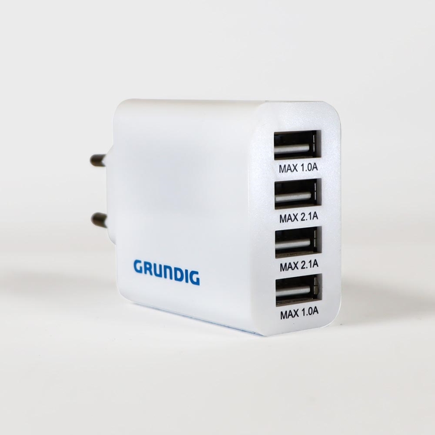 Grundig - USB-adapter 4xUSB/230V