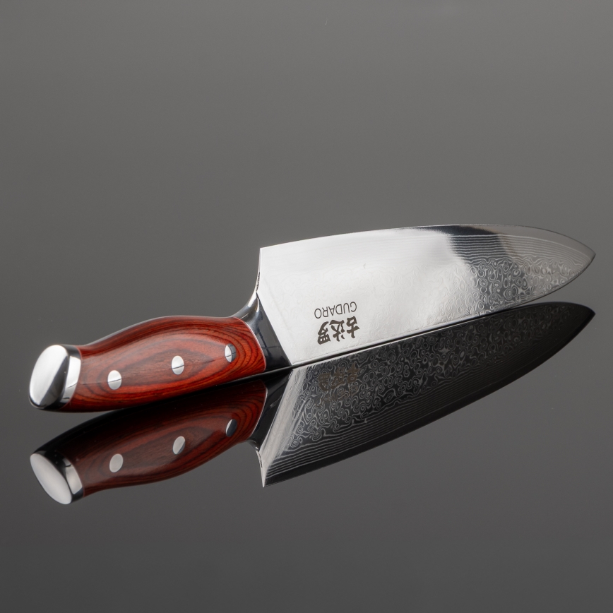 Gudaro - Damaskus kokkekniv KENSHO 8, 67-lags stål, bladlængde 20 cm