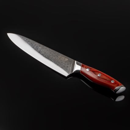 Gudaro - Damaskus kokkekniv KENSHO 8, 67-lags stål, bladlængde 20 cm