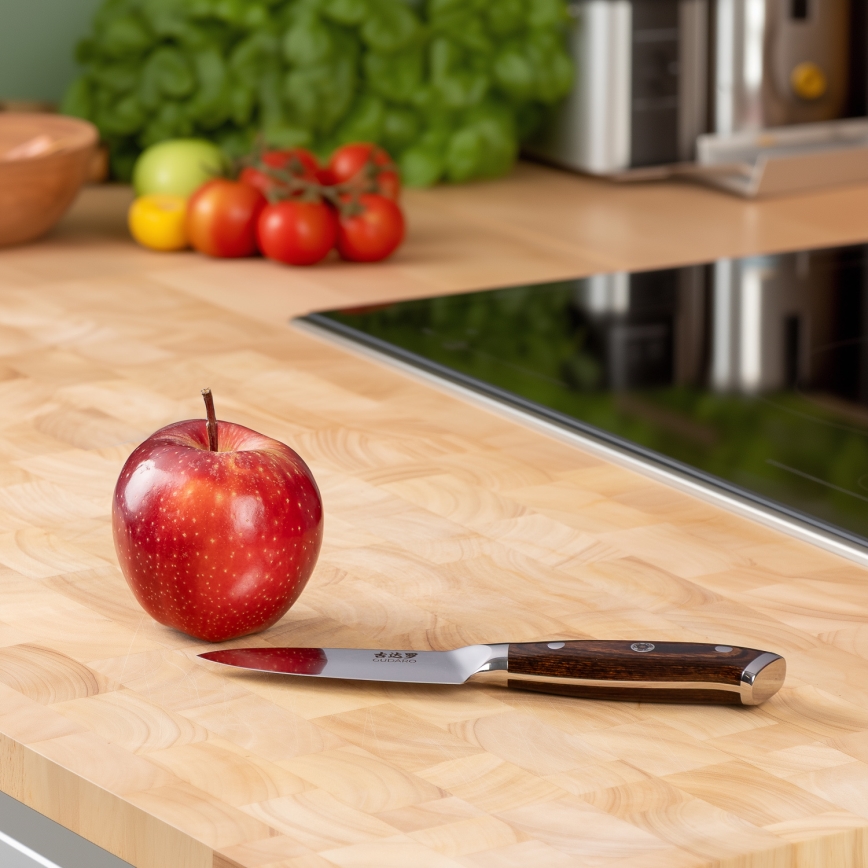 Gudaro - Damaskus-køkkenkniv FENG 3,5, 67-lags stål, længde 9,5 cm