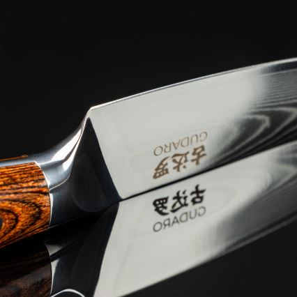 Gudaro - Damaskus-køkkenkniv FENG 3,5, 67-lags stål, længde 9,5 cm
