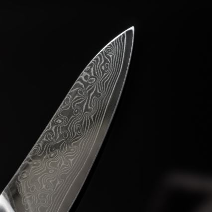 Gudaro - Damaskus-køkkenkniv TAKUMI 3,5, 67-lags stål, bladlængde 9,5 cm, valnøddetræ
