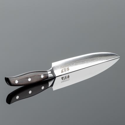 Gudaro - Damaskus udskæringskniv SHIRO 8, 67 lag stål, længde 20 cm