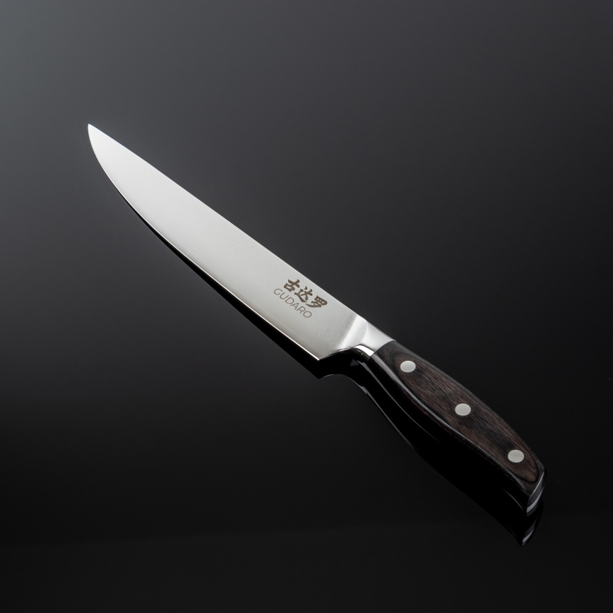 Gudaro - Damaskus udskæringskniv SHIRO 8, 67 lag stål, længde 20 cm