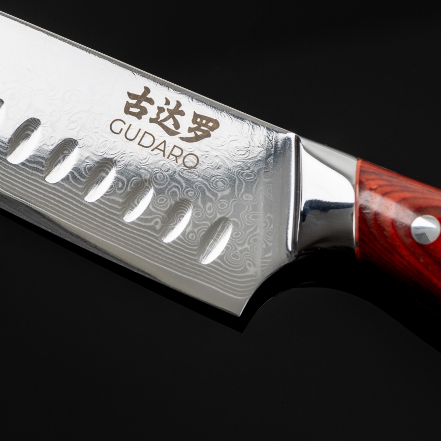 Gudaro - KENSHO knivsæt med knivblok, 7 dele i akacietræ