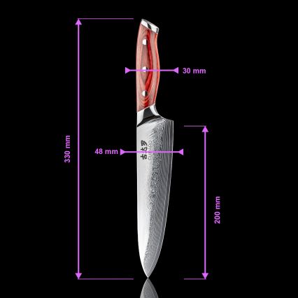 Gudaro - KENSHO knivsæt med knivblok, 7 dele i akacietræ