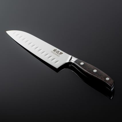 Gudaro - Santoku-køkkenkniv SHIRO i damaskusstål 7, 67-lags, længde 17,5 cm