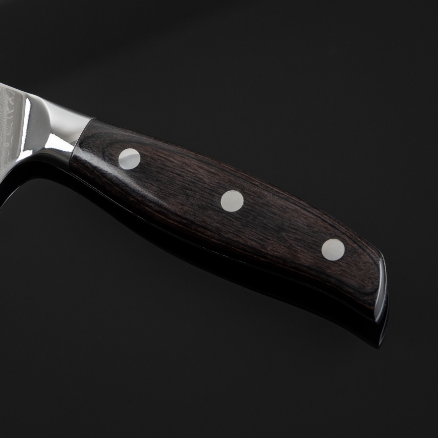Gudaro - Santoku-køkkenkniv SHIRO i damaskusstål 7, 67-lags, længde 17,5 cm