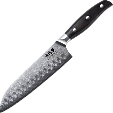Gudaro - Santoku-køkkenkniv SHIRO i damaskusstål 7