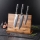 Gudaro - Sæt med 3 damaskus køkkenknive AKIRO + magnetisk holder