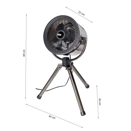 Gulvblæser TRIPOD 40W/230V antik sort
