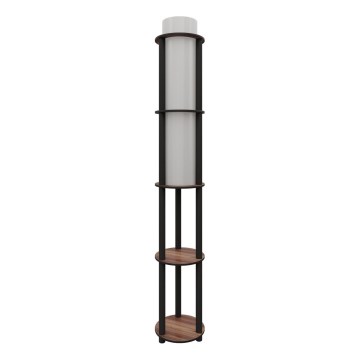 Gulvlampa med hyllor NOTO 1xE27/40W/230V brun/svart