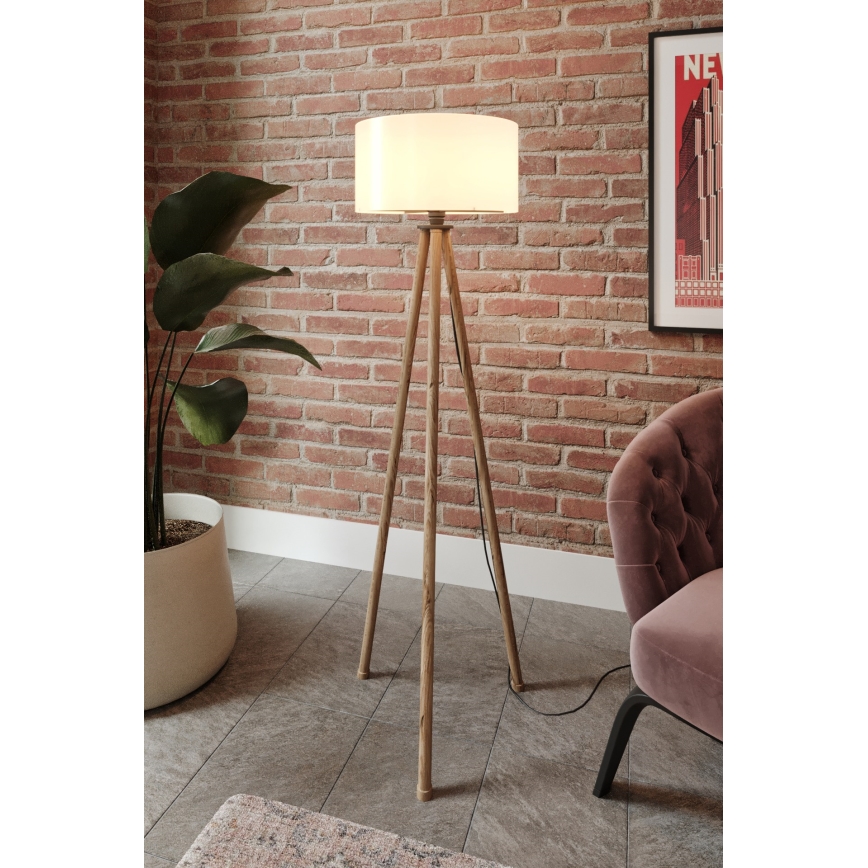 Gulvlampe 1xE27/40W/230V beige/hvid