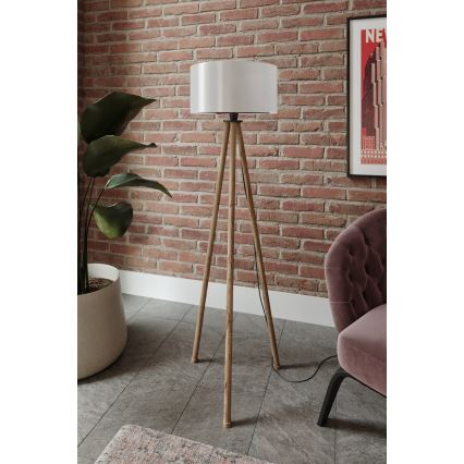 Gulvlampe 1xE27/40W/230V beige/hvid